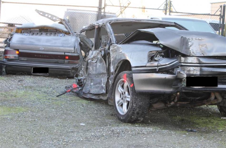 A Mataura man was lucky to escape alive from the wreck his Subaru car after an accident on State...