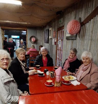 Getting a good start to the day are (from left) Lois O’Connell, Brenda Moir, Heather Thinn,...