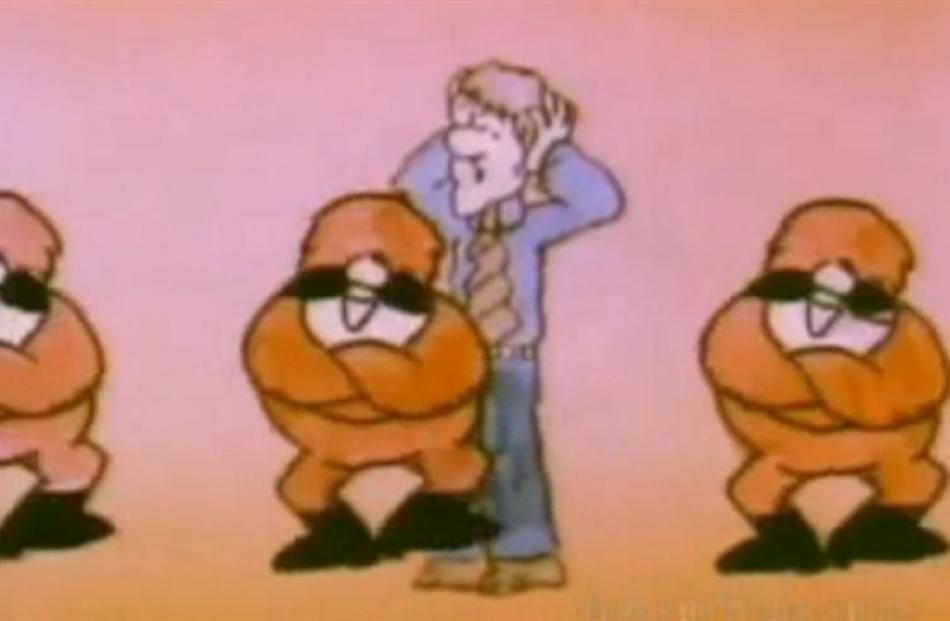 National's 1975 Dancing Cossacks ad, widely seen as a successful negative political ad. Photos by...