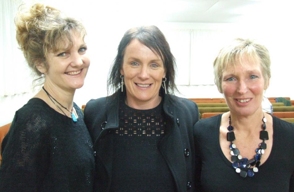 Mel Watson, of Oamaru, Shona Patterson, of Hakataramea Valley, and  Dianne Bakewell, of Kurow.