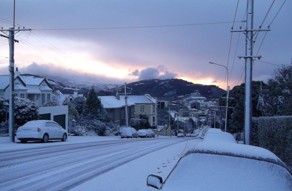 The sunrise from High Street. Photo by Theresa Forbes