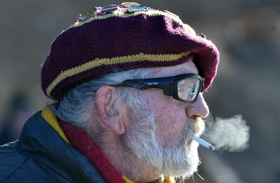 Mark Campbell, of Oamaru, surveys the action.