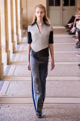 This sporty look featured in the Bouchra Jarrar show at Paris Fashion Week.