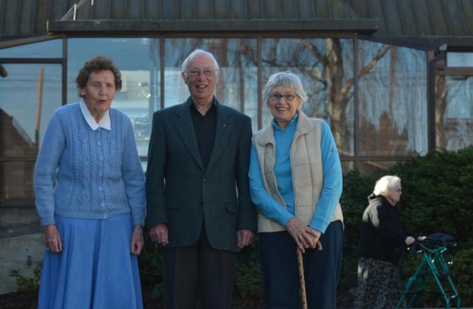 Former staff members (from left) Joan Hammer, Dr Robert McAllister and Gaynor Grant at the...