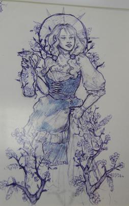 Ballpoint on paper by Lettie Pomare-Morris, 16, Lawrence.