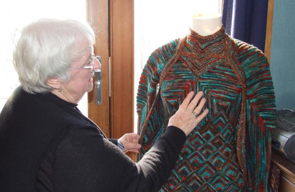 This two-piece outfit won the knitted section of the Hokonui Fashion awards this year.