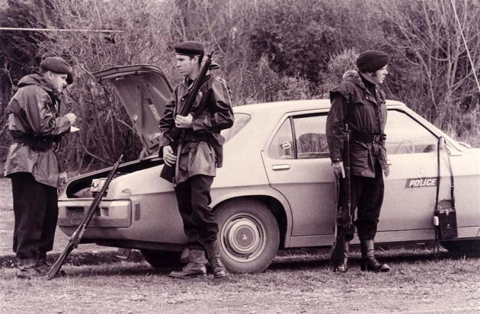AOS members attend a callout in the 1970s.