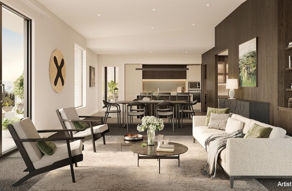 Artist impression of the living space. Image: supplied 