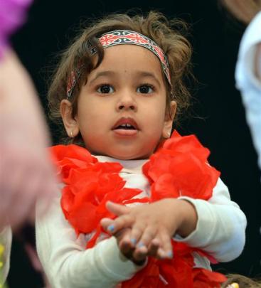 Shriansh Chand (3), of the Green Island Early Learning Centre.