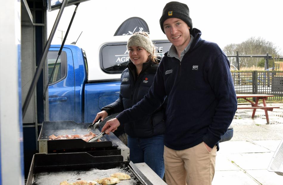 Britt Davis, of Invercargill, and Nick Bunting, of Gore. PHOTOS: SHAWN MCAVINUE