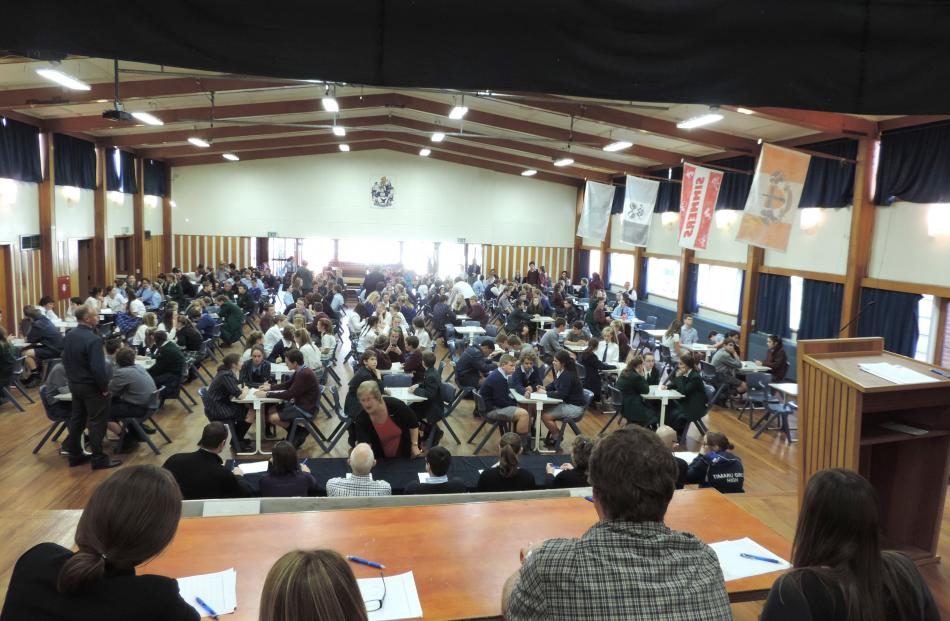 Contestants battle it out during last night's Otago Daily Times Extra! Central South Island...