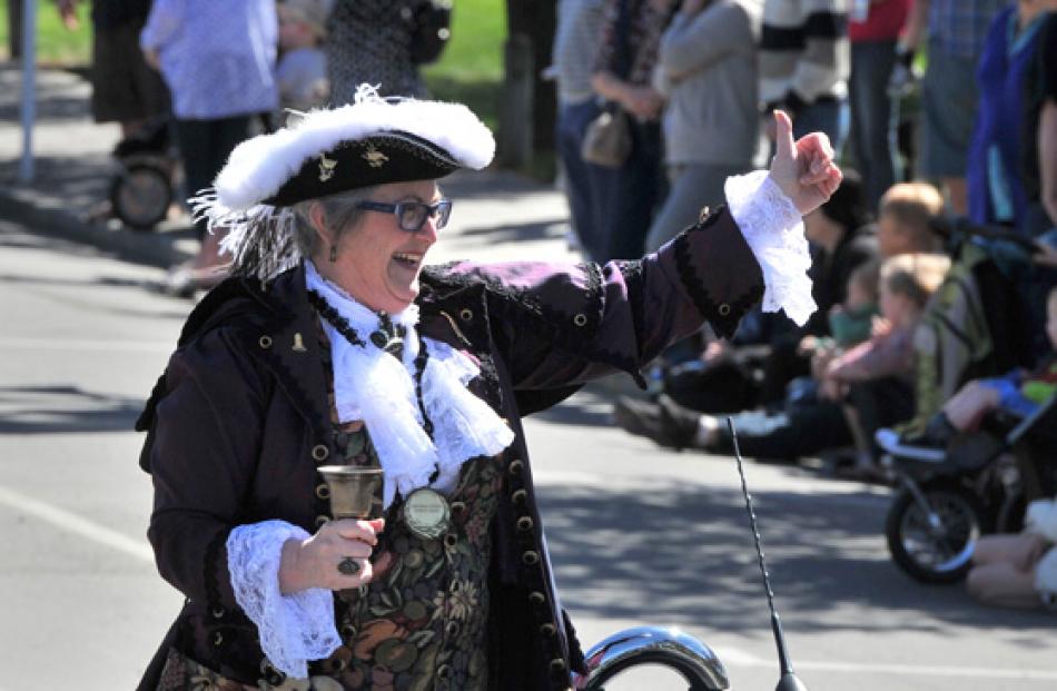 Town crier Paddy-Ann Pemberton.