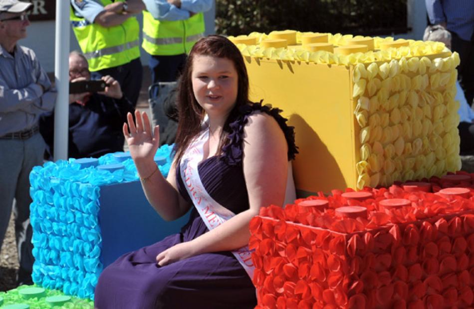 Alexandra Mens' Shed float "Lego Movie" with festival princess Courtney Clark.