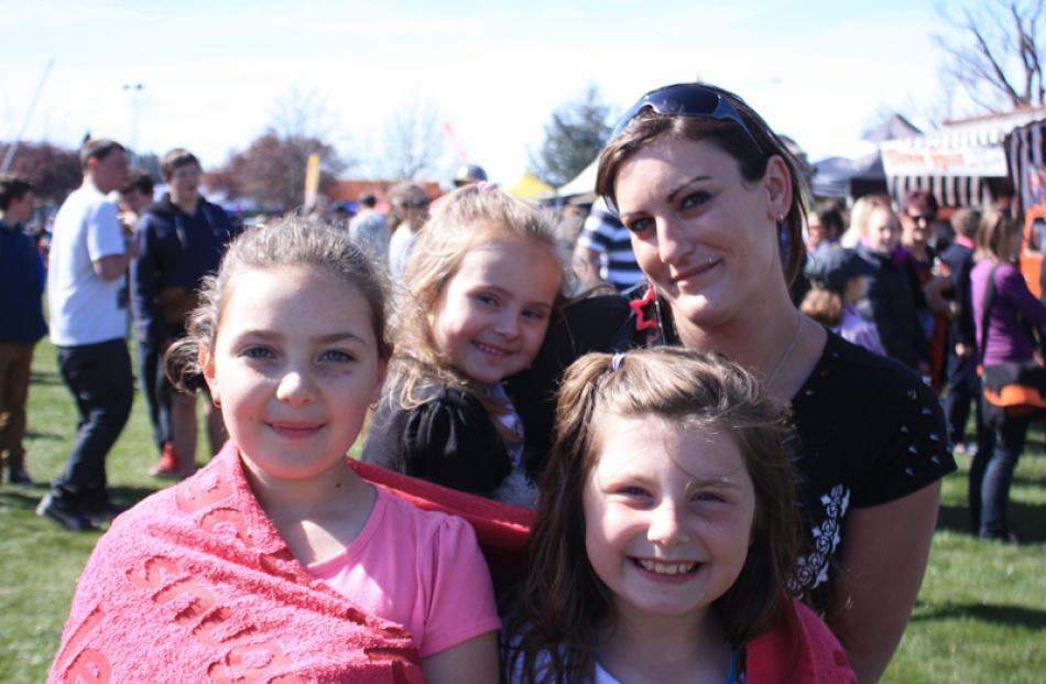 Taylah Reeves (8), of Alexandra, Skylah Stott (4), of Dunedin, Lexi McCormick (9), of Alexandra,...