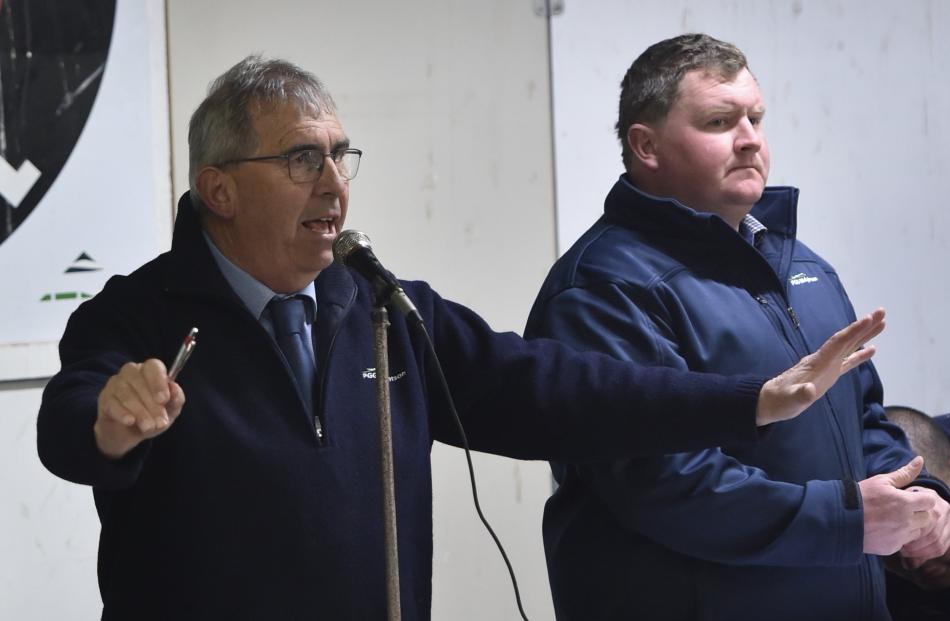 Auctioneers Mark Yeates, left, and Russell Maloney.