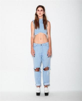 Georgia Alice's washed denim Aquarian crop and Aquarian jeans will have you looking and feeling...