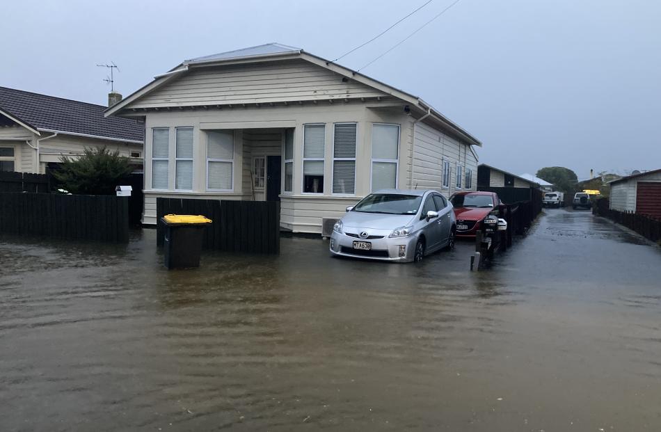 Bayview Road this morning. Photo: Stephen Jaquiery
