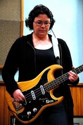 Karen McLean in the recording studio. Photos Chris Tegg.