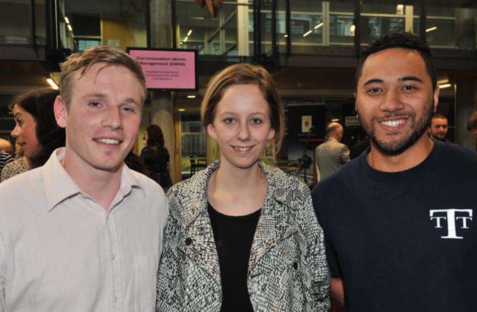 Peter Ramsay, Lucy Northwood and Jordan Tua all of Dunedin