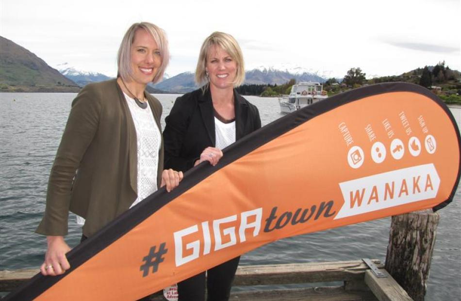Gigatown Wanaka social media campaign manager Arna Craig (left) and overall campaign manager...