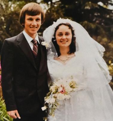 Colin and Jenny Hey's wedding day in Christchurch on September 27, 1980. PHOTO: SUPPLIED