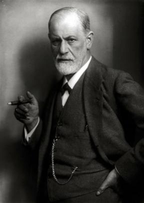 Sigmund Freud models the classic get-out for a psychiatrist.