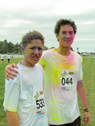 First runners home were Thomas Pickles (15) of Oamaru, and Jacob Sullivan (16) of West Coast...