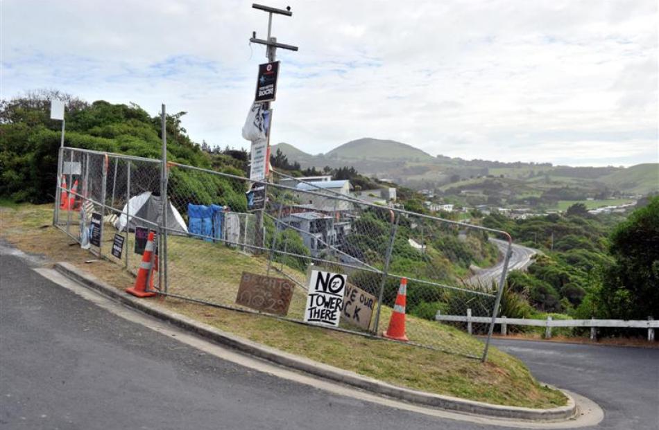 The fenced in site of a 2degrees cell tower on Scroggs Hill Rd in this  picture taken late last...