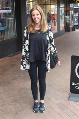 Anna, photographed in George St, wears an Asos jacket, Commoners T-shirt, Rollas jeans and New...