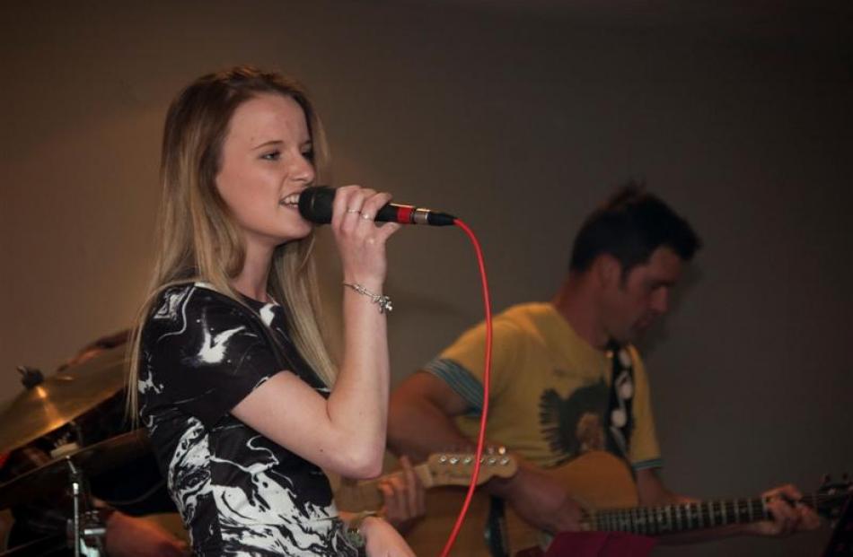 Courtney Horrell, of Gore, on stage.