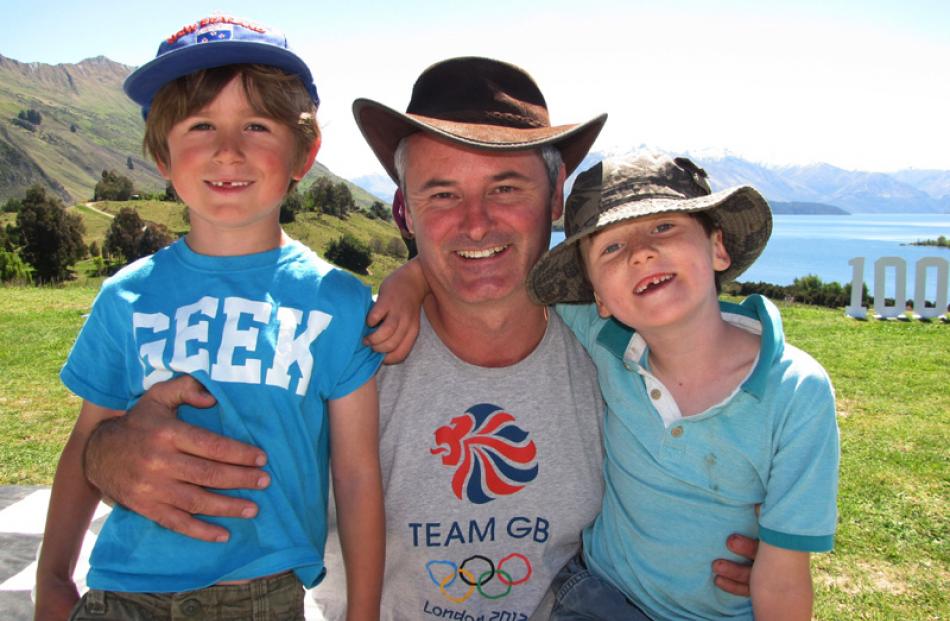 Toby Mills (6), and Sam and Barnes (7) Metcalfe, all of Wanaka.