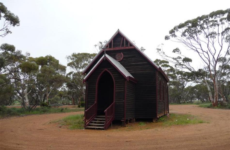 The Greenhills St Andrew's Anglican Church sits atop dusty, red soil in the central wheatbelt...