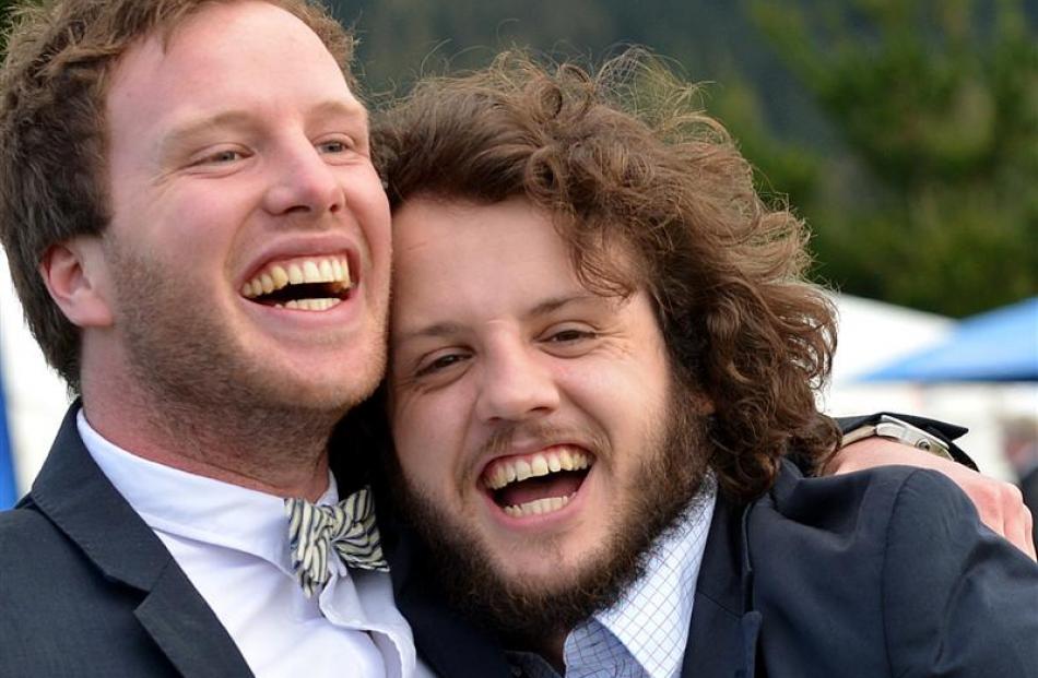 Matt Russell (23) and Sam Shillson (23) at the race.