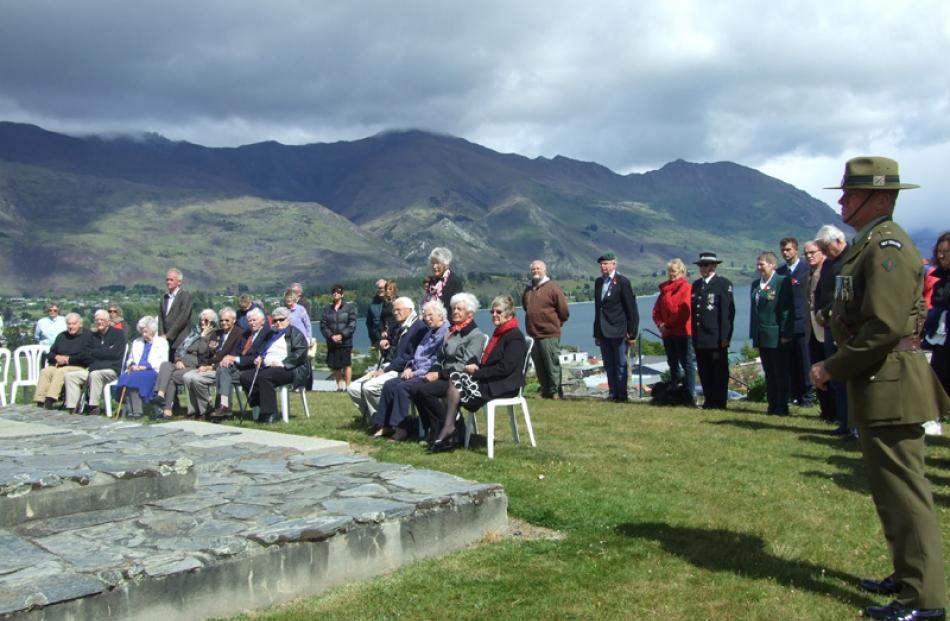 Wanaka's Armistice Day service.