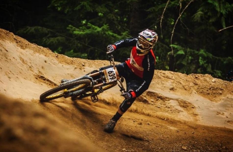 Zac Williams in action in a race in Whistler, Canada, earlier this year. Photo supplied.
