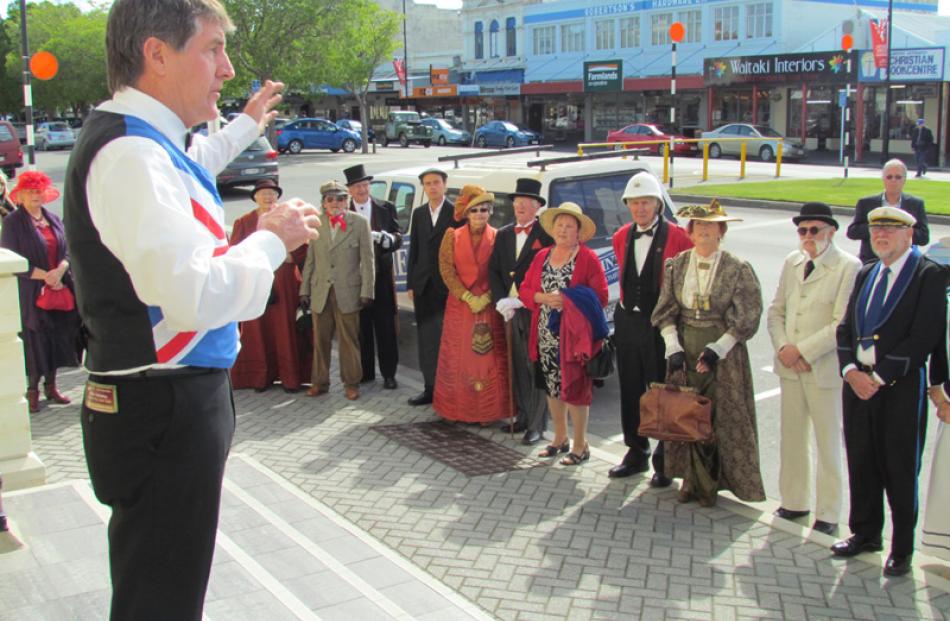 Oamaru Victorian Heritage committee chairman Kevin Malcolm at the official opening and welcome...