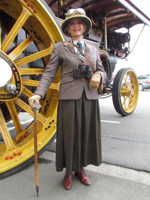 Rae McLeod, from Oamaru, with her mountain-climbing outfit won the prize for best-dressed woman.