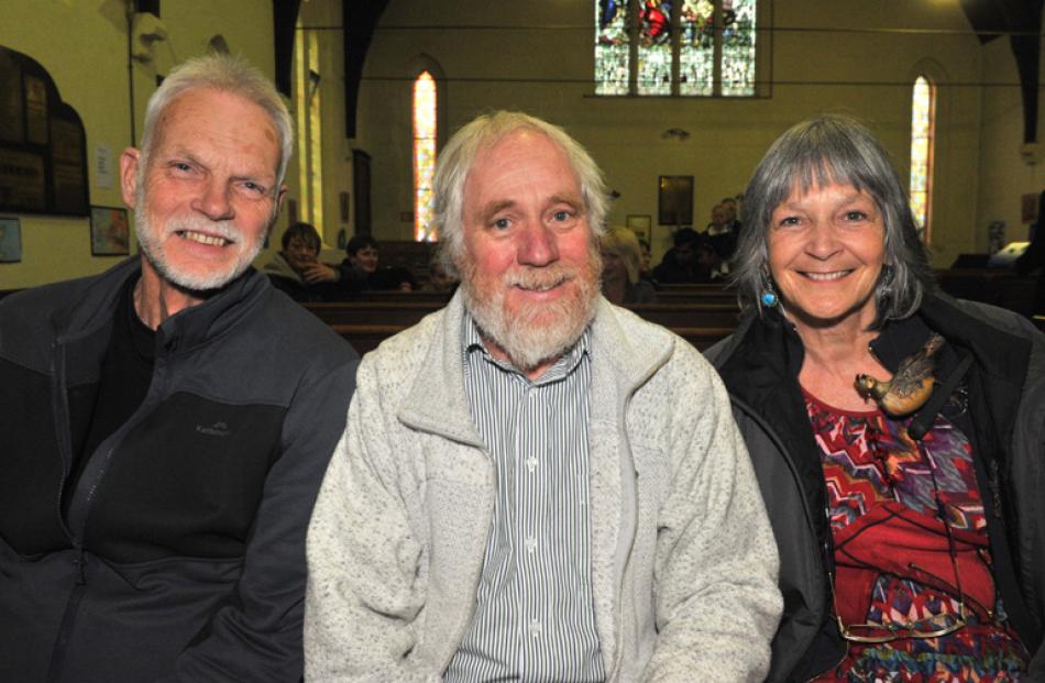 John Bernie, of Dunedin, Michael Kohler and Pauline Durning, both of Port Chalmers.