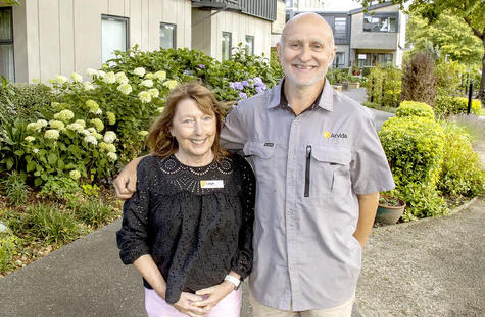 Arvida Park Lane manager Leigh​​​​ Tabak and her gardener husband, Jaron Tabak. Photo: Geoff Sloan