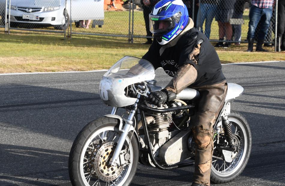 Kevin Ryan, of Barrytown,  lines up for the Twilight Drags on his Pre 82 Godden V Twin 1000. Ryan...