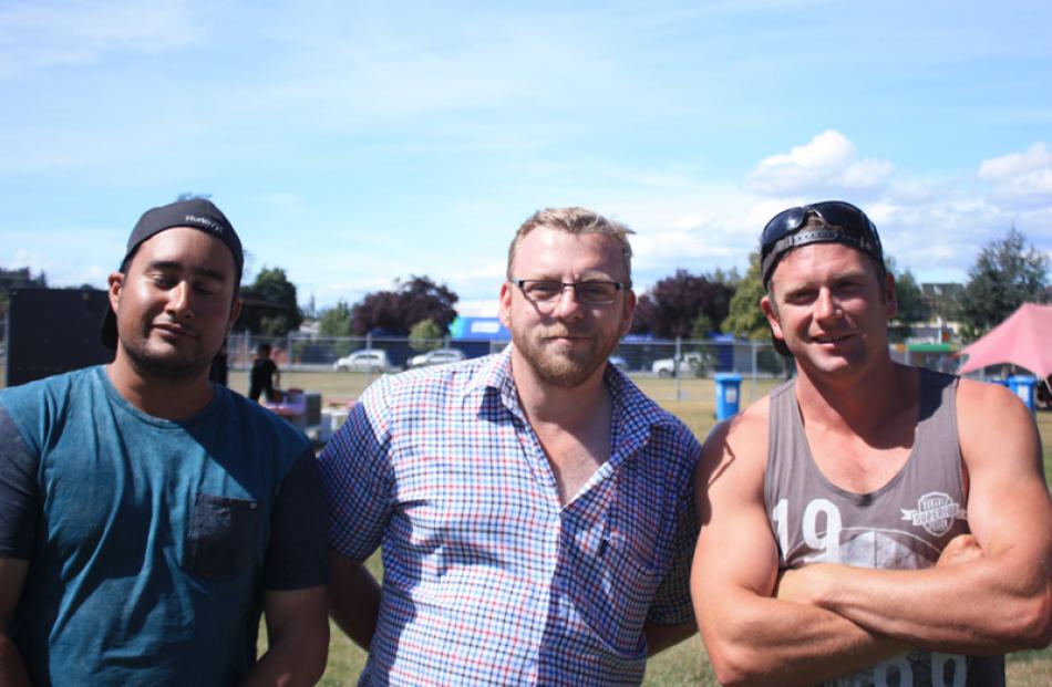 Dion Tyrrell, of Melbourne, Daren Holland, of England, and Sam Ferguson, of Alexandra.