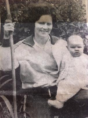 McGookin with daughter Karen in the 1970s.