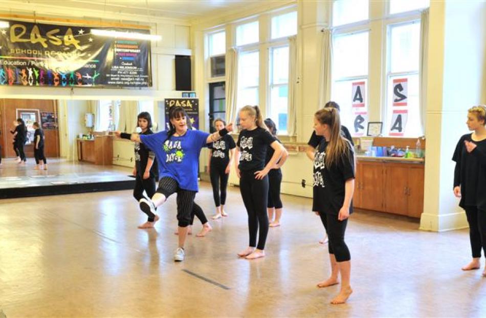 RASA School of Dance principal Lisa Wilkinson takes a class through a routine.