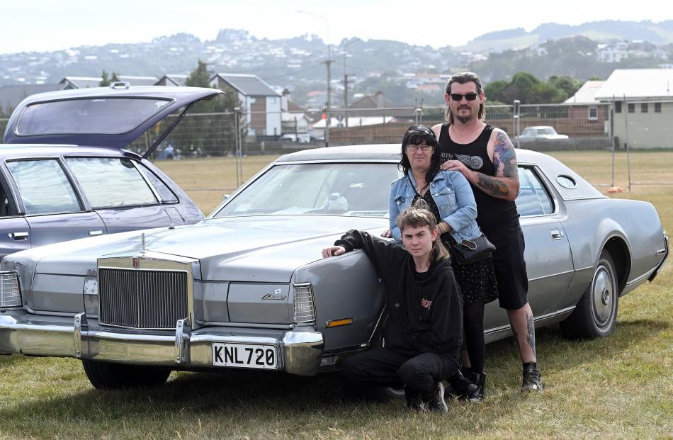 This 1973 Lincoln Continental is owned by Aaron Henderson, of Dunedin, who is with his partner Davina Hunt and son Dayton Henderson, 12.