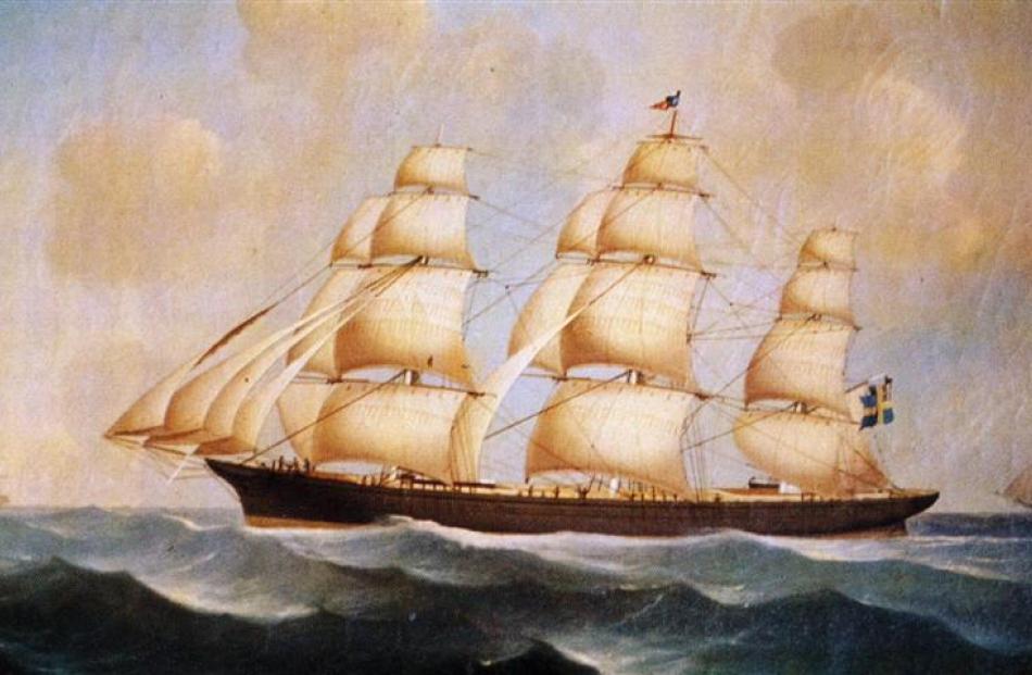 A depiction of Don Juan in her glory days, making sail during a 40-year career that took her from...