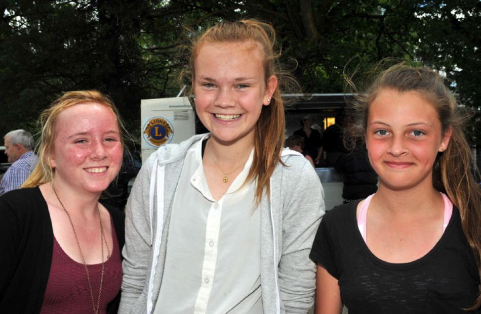 Tanae Attrill, Elise McKenzie and Emma Orr (all 13 and all of Dunedin).