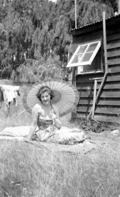 Pat Smeaton during a holiday at her family crib in Luggate, in the 1950s.