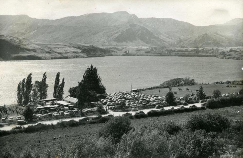 The A&P show under way at the Lake Hayes Showgrounds, circa 1950. Photo from the Lakes District...