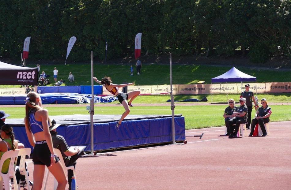 Lauren Muir, 14, competes in the high jump. PHOTO: SUPPLIED BY VICKY MURRAY