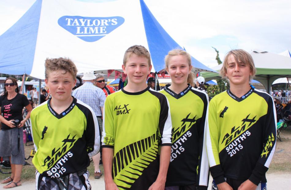 Alexandra BMX Club members Duncan Sutherland (13), of Alexandra, Josh Smith (14), of Cromwell,...